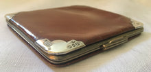 Victorian Silver Mounted Leather Card Case. Birmingham 1896 Charles Penny Brown.