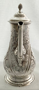 Georgian, George III, Silver Coffee Pot. London 1769 Francis Crump. 15.8 troy ounces.