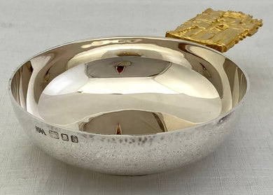 Elizabeth II York Minster Parcel Gilt Silver Bowl. London 1972 Hector Miller. 9.8 troy ounces.