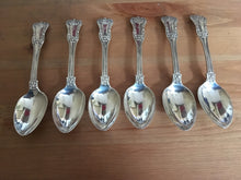Georgian, George IV, set of six heavy gauge Scottish silver Kings Pattern teaspoons. Glasgow 1824 Mitchell & Sons. 7.8 troy ounces