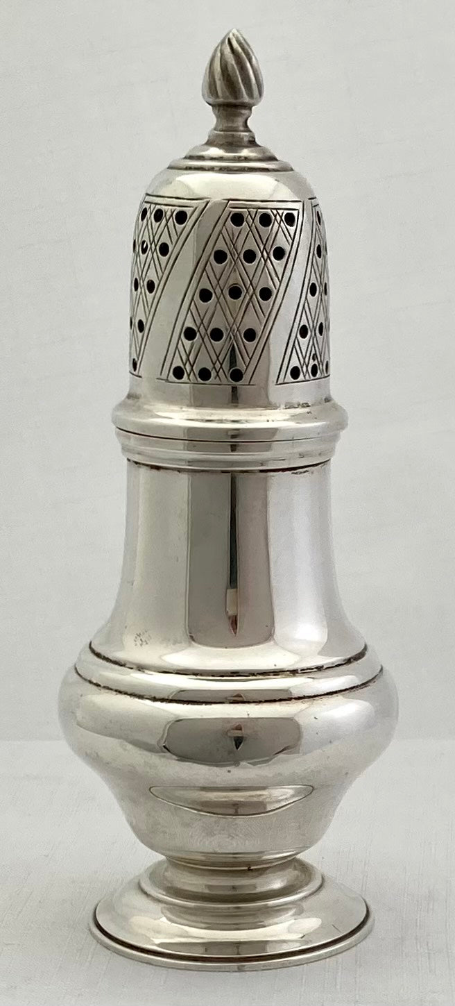 Elizabeth II Silver Sugar Caster. Birmingham 1973 Asprey & Co. Ltd. 4.3 troy ounces.