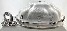 Georgian Old Sheffield Plate Armorial Meat Dome. Arms of Wheeler & Ray. Roberts, Smith & Co. Sheffield, circa 1830.