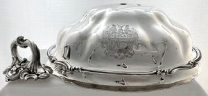 Georgian Old Sheffield Plate Meat Dome, Arms of Wheeler & Ray. Roberts, Smith & Co. Sheffield, circa 1830.