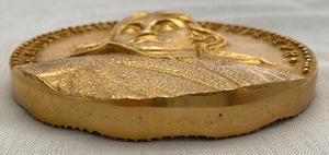 Napoleon Bonaparte Bicentenary Gilt Bronze Medallion.