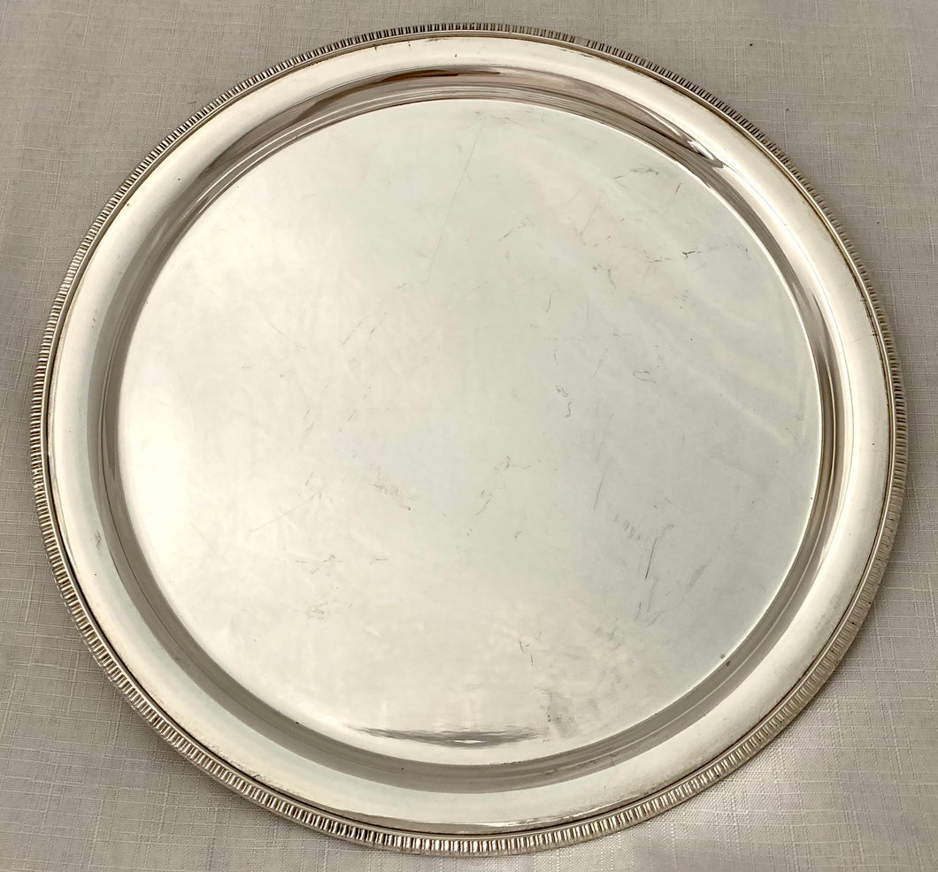 Early 20th Century Silver Plated Salver. Asprey & Co.