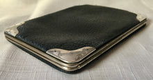 Edwardian silver mounted leather card case. Birmingham 1902 Danziger & Isaacs.