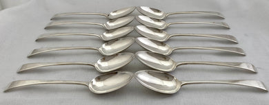 Georgian, George III, Twelve Silver Tablespoons. London 1783, Hester Bateman. 26.4 troy ounces.