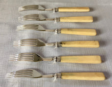 William IV Silver & Ivory Dessert Knives & Forks for Six. Sheffield 1832 Atkin & Oxley.