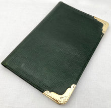 Edwardian Silver Gilt & Morocco Leather Document Wallet. London 1902 Norman Marshall.