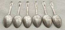 Georgian, George III, Six Silver Teaspoons. London 1795 Stephen Adams II. 2.5 troy ounces.