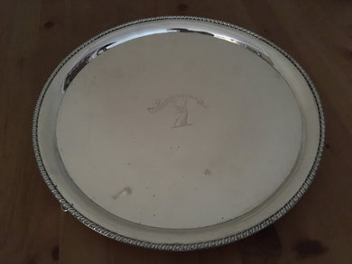 Georgian, George III, Scottish crested silver salver. Edinburgh 1800 John McDonald. 33.5 troy ounces.