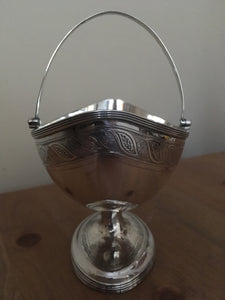 Georgian, George III, silver sugar basket with bale handle. London 1799 Stephen Adams. 5.4 troy ounces.