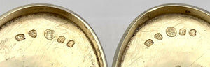 Georgian, George III, Set of Four Silver Gilt Salts. London 1797 Henry Chawner & John Eames. 12.8 troy ounces.