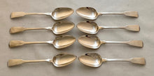 Georgian, George III, Eight Silver Dessert Spoons. London 1811 Richard Crossley. 10 troy ounces.