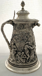 Victorian Silver Plated Electrotype Wine Jug. John Grinsell & Sons, Birmingham circa 1870 - 1890.