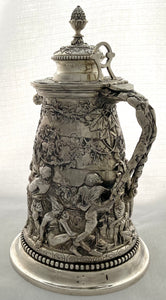 Victorian Silver Plated Electrotype Wine Jug. John Grinsell & Sons, Birmingham circa 1870 - 1890.