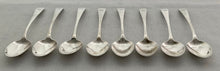 Georgian, George IV, Set of Eight Scottish Silver Dessert Spoons. Edinburgh 1823 Alexander Henderson & J. Hay. 6 troy ounces.