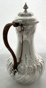 Georgian, George II, Silver Hot Water Jug. London 1759 Thomas Whipham & Charles Wright. 21.5 troy ounces.