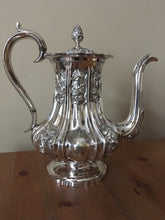 William IV silver scalloped and fluted coffee pot. London 1833 Edward Barton. 30 troy ounces.