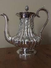 William IV silver scalloped and fluted coffee pot. London 1833 Edward Barton. 30 troy ounces.