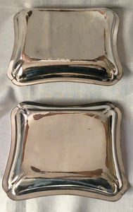 Georgian, George III period, pair of Old Sheffield Plate entree dishes and covers. Circa 1790 - 1810. Marital Arms for Baronet of Gresley & Garway.