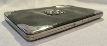 Late Victorian silver mounted leather card case and wallet. London 1899 Franz Schiebner.