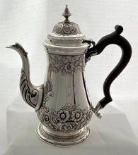 Georgian, George II, Silver Coffee Pot  London 1759 Thomas Whipham & Charles Wright. 23 troy ounces.