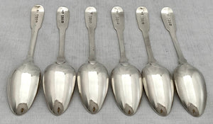 Georgian, George III, Set of Six Silver Dessert Spoons. London 1792 George Smith III & William Fearn. 7.9 troy ounces.