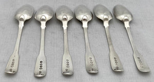 Georgian, George III, Set of Six Silver Dessert Spoons. London 1792 George Smith III & William Fearn. 7.9 troy ounces.