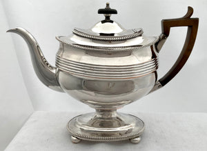Georgian, George III, Old Sheffied Plate Pedestal Teapot, circa 1810.