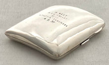 Silver Cigarette Case Presented to Lt. H. West, Royal Navy, HMS Escort, Assisting in the Rescue of SS Athenia Survivors.