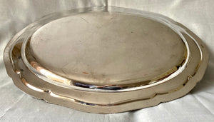 Georgian Old Sheffield Plate Armorial Meat Tray: Duncan of Parkhill, East India Company. T & J Creswick, Sheffield circa 1810 - 1830.