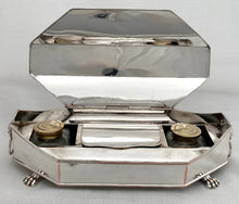 Early 20th Century, Silver Plate on Copper Presentation Inkstand for Stephen's Green Club, Dublin, circa 1912