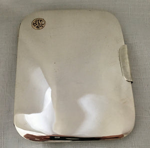 Asprey, Edwardian, silver cigarette case. London 1910 Asprey & Co. Ltd. 3 troy ounces.