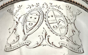 George III Old Sheffield Plate Armorial Wine Ewer. Arms of Dick & Bragg, circa 1770 - 1780.