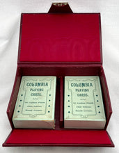 George V Silver Mounted Morocco Leather Cooncan Box. London 1912 De La Rue Ltd.