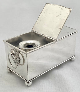 Early Victorian Silver Plate on Copper Desk Box, circa 1850.