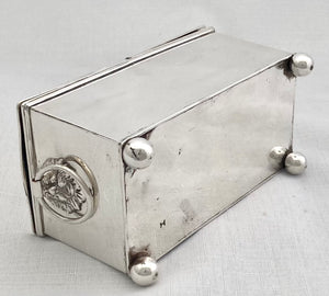 Early Victorian Silver Plate on Copper Desk Box, circa 1850.