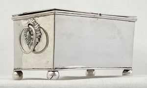 Early Victorian Silver Plate on Copper Desk Box, circa 1850.