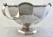 George V Twin Handled Silver Dodecagon Punch Bowl. Sheffield 1911 Asprey & Co. Ltd. 41 troy ounces.