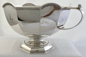 George V Twin Handled Silver Dodecagon Punch Bowl. Sheffield 1911 Asprey & Co. Ltd. 41 troy ounces.