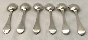 Victorian Set of Six Silver Dessert Spoons. London 1858 George Adams of Chawner & Co. 9.6 troy ounces.