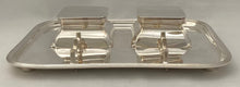 George V Silver Inkstand. Birmingham 1935 Asprey & Co. Ltd. 33.8 troy ounces.