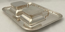 George V Silver Inkstand. Birmingham 1935 Asprey & Co. Ltd. 33.8 troy ounces.