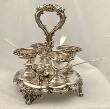 Late Georgian Old Sheffield Plate Egg Cruet Set for Four Persons, circa 1830.