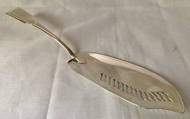 Georgian, George III, silver fish slice. London 1803 John Sheckleton. 4 troy ounces.