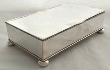 Early 20th Century Silver Plate on Copper Desk Box Inkstand.