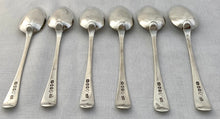 Georgian, George III, Six Silver Dessert Spoons. London 1792 Solomon Hougham. 5.7 troy ounces.