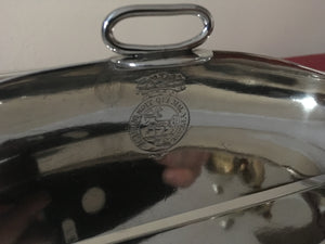 Paul Storr, Georgian, George III, silver serving dish with royal armorial. London 1810, 39.8 troy ounces.