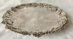 William IV Silver Salver. London 1836 William Brown. 22 troy ounces.